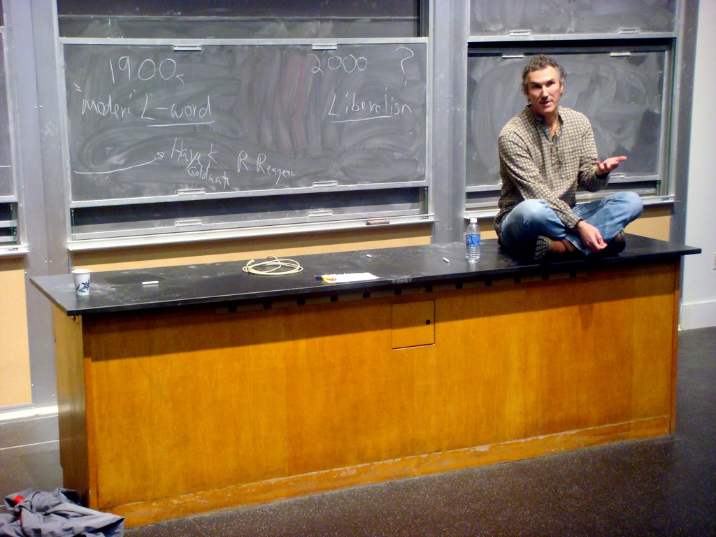 Professor John Tomasi teaching undergraduate students at Brown